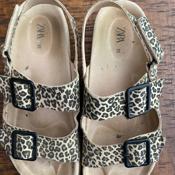 Zara Shoes Zara Leopard Sandals Poshmark